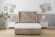image 2 of Sloomy Devonshire Mink Naples Divan Bed Base No Drawers With 54 Inch Wingback Headboard | Brown | Mink | King | 1