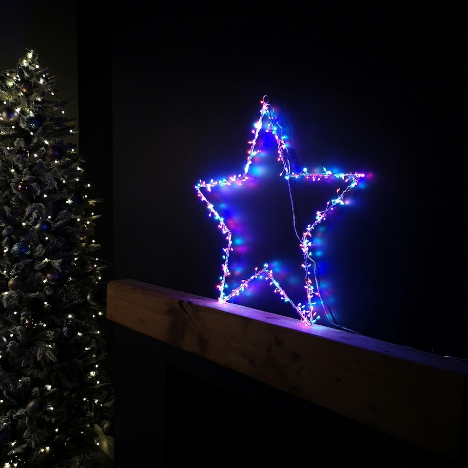 image 1 of 60cm Multi Colour Indoor Outdoor LED Star Light Christmas Decoration