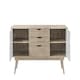 image 4 of Alford Sideboard with 2 Doors & 3 Drawers White & Oak