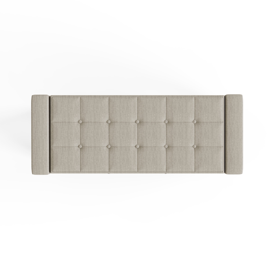 image 1 of Verona Ottoman Storage Bench | Cream | Natural