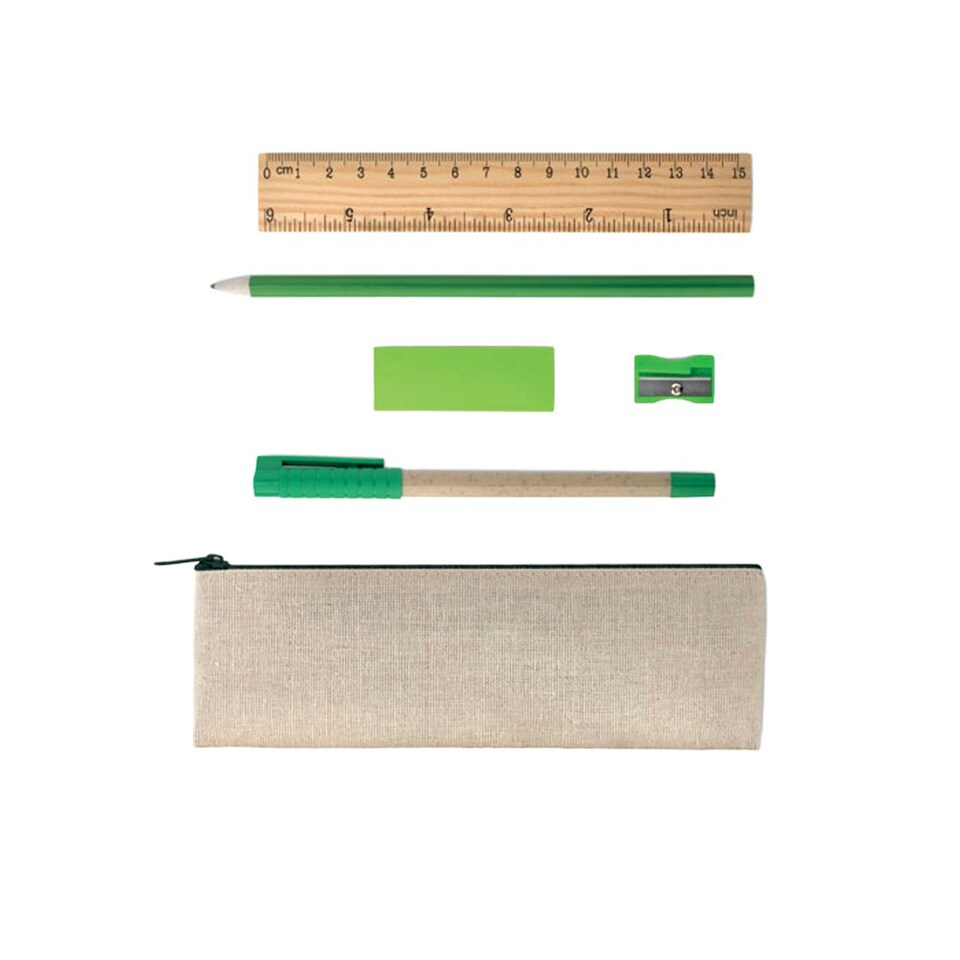 image 1 of MidOcean Tekina Stationery Set (Pack of 6) - Beige - One Size Brown