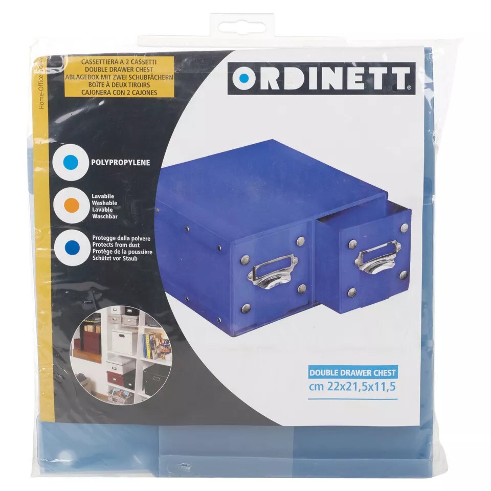 image 1 of Ordinett Collapsible Storage Boxes with Lids and Labels
