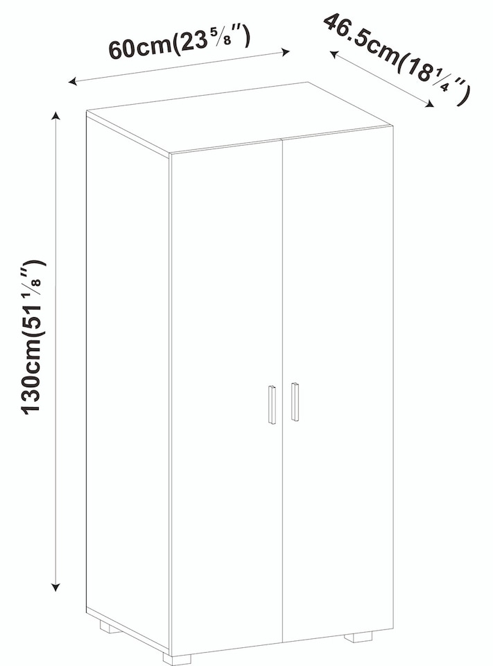 image 1 of White Kids 2-Door Wardrobe | Blue | 1