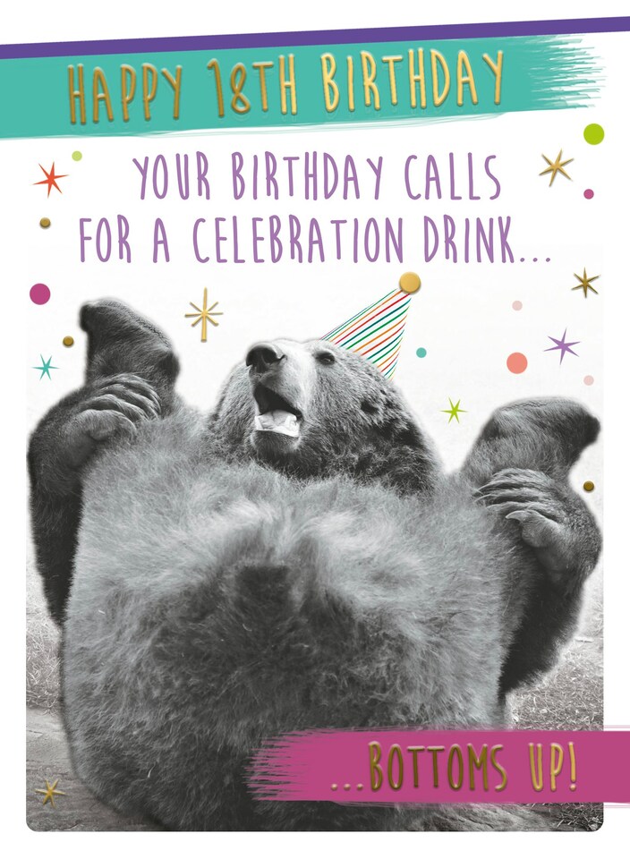 image 1 of Your 18th Birthday Calls For A Celebration Drink... - Funny 18th Birthday Card