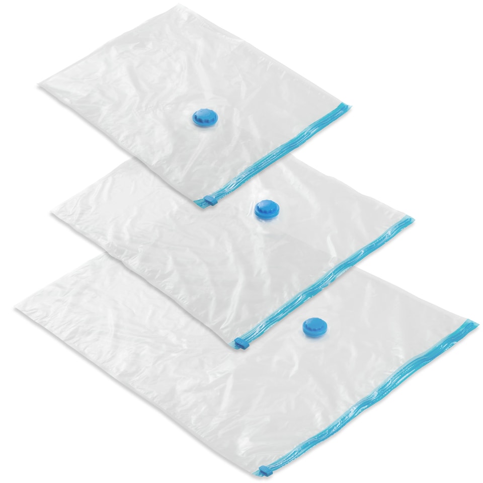 image 1 of Vacuum Storage Bags - 20 bags in 3 sizes, with inlet and outlet valve