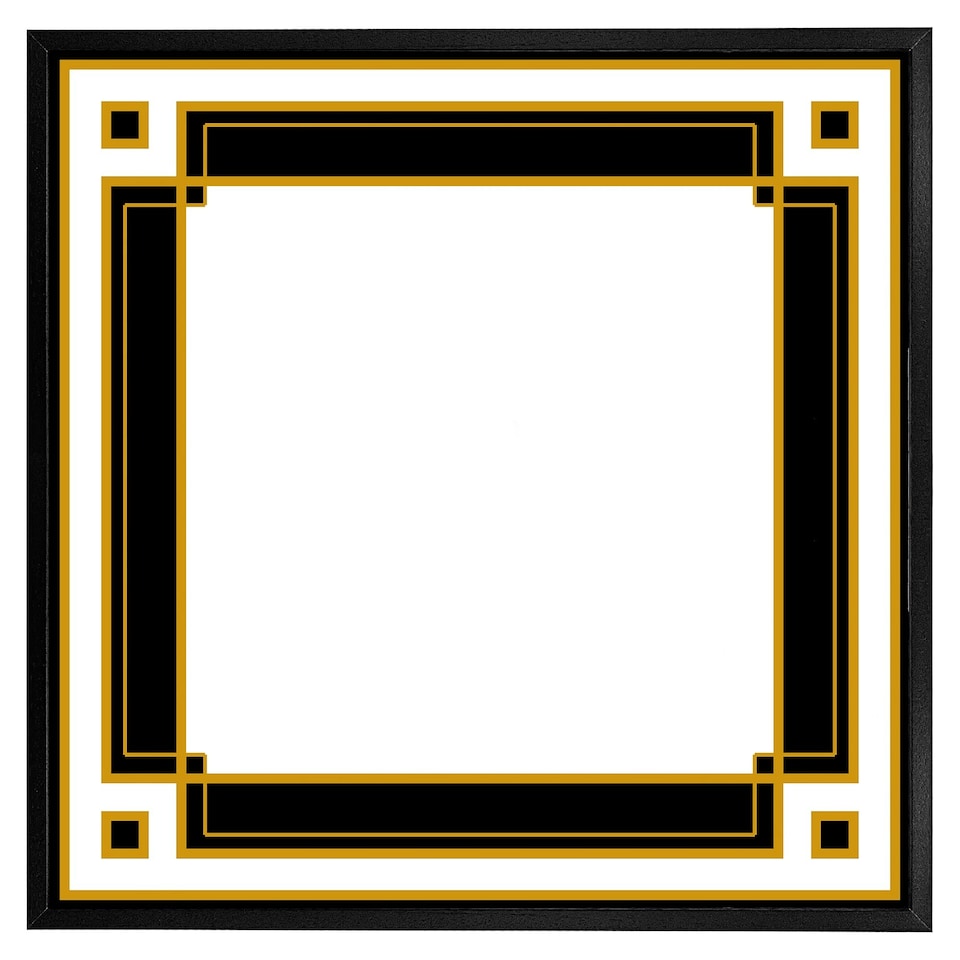 image 1 of Art deco black & gold (Picture Frame) Black | S