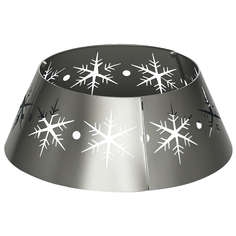 image 1 of HOMCOM Christmas Tree Base Cover with Hollow Snowflake Patterns Xmas Decoration
