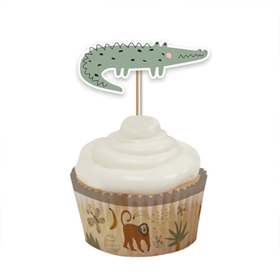 image 1 of Safari Animals Paper Cupcake Cases - Pack of 60