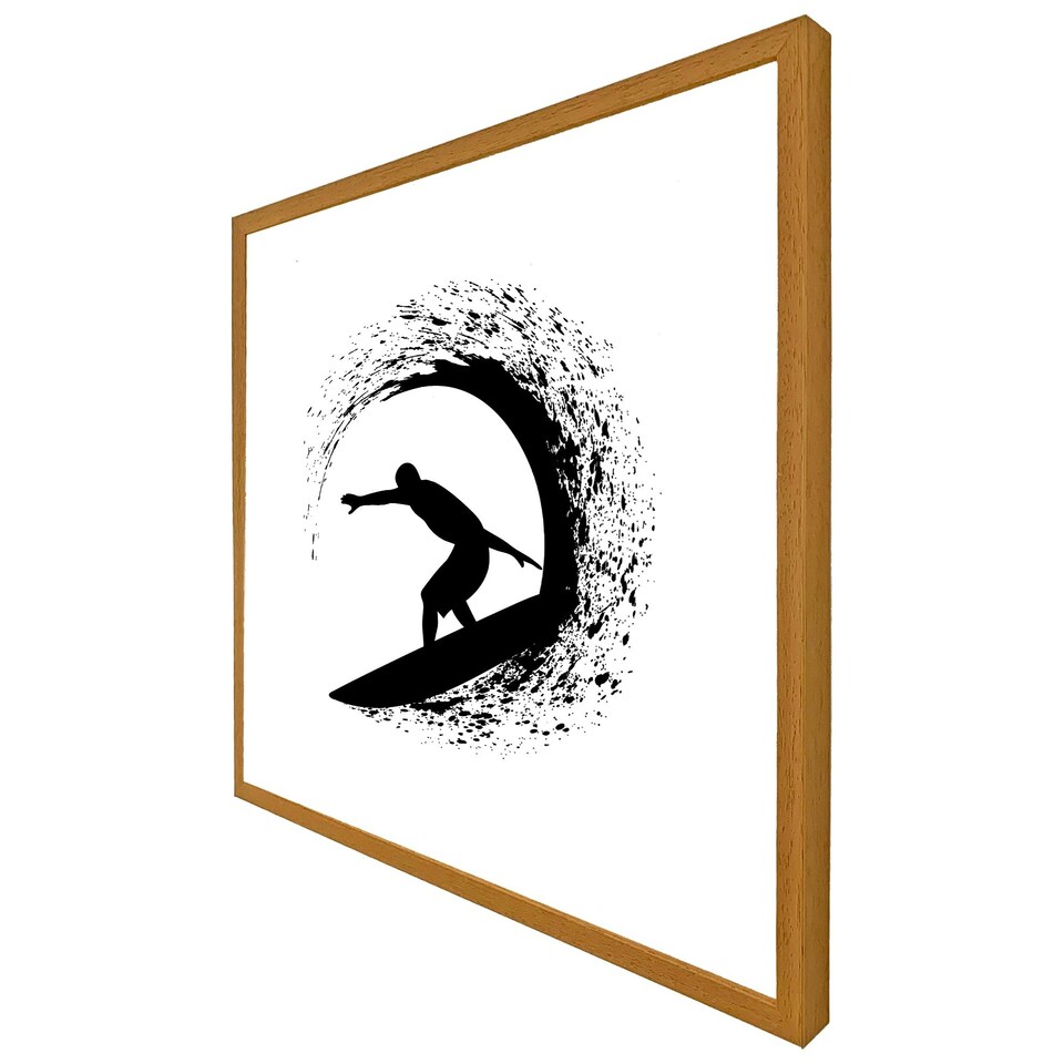 image 1 of Surfer silhouette (Picture Frame) Black | XL