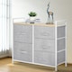 image 2 of HOMCOM 5 Drawer Linen Basket Storage Unit Home Organisation w/ Shelf Handles
