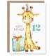image 1 of Cute Party Hat Cartoon Age 12 Year Old Child Kids 12th Birthday Card