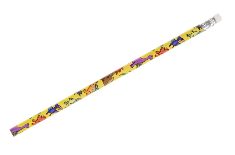 image 1 of Pack of 12 Dinosaur Design Pencils with Eraser