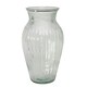 image 1 of Clear Glass Lined Pattern Flower Vase H25.5cm