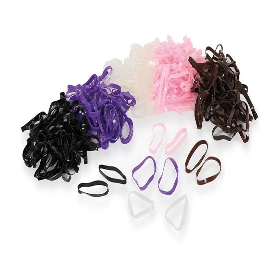 image 1 of Shires Silicone Plaiting Bands Pink | Colour: Pink
Size: One Size