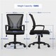 image 3 of Yaheetech Ergonomic Mesh Office Chair Mid-Back 360° Rolling Casters | Black