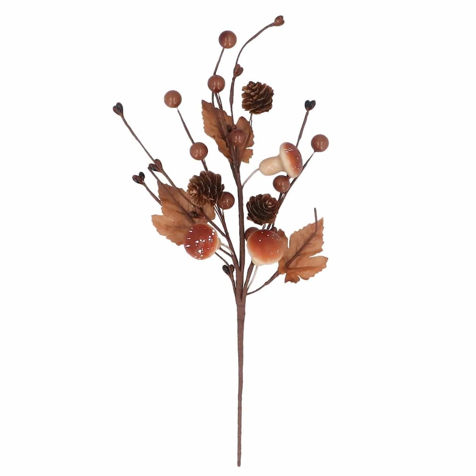 Heaven Sends Halloween Toadstool and Pinecone Autumnal Branch Decoration