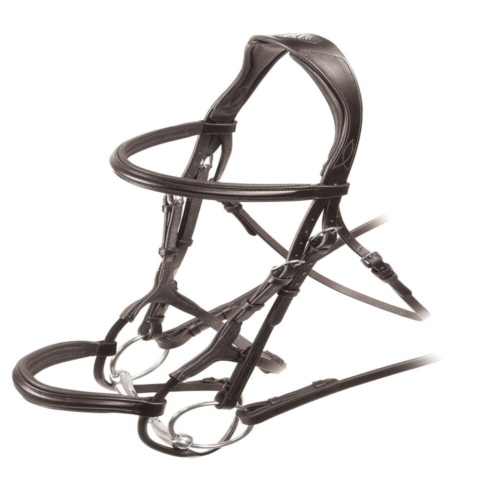 image 1 of Shires Velociti Rolled Padded Cavesson Bridle Brown | Size: Full
Colour: H.Brown