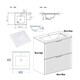 image 5 of Bathroom Vanity Unit with Basin 600mm Ribbed Textured Black Wall Hung Floating Cabinet - Adel