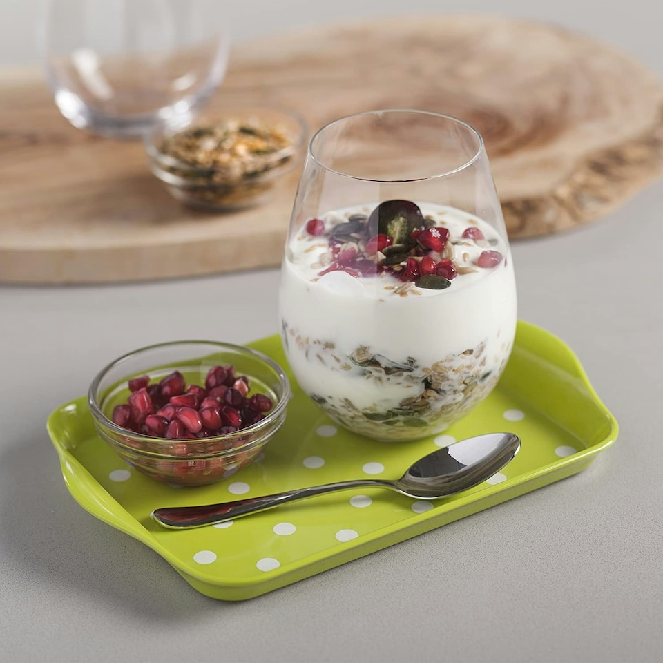 image 1 of Melamine Dotty Tray, Mini Green | Lime