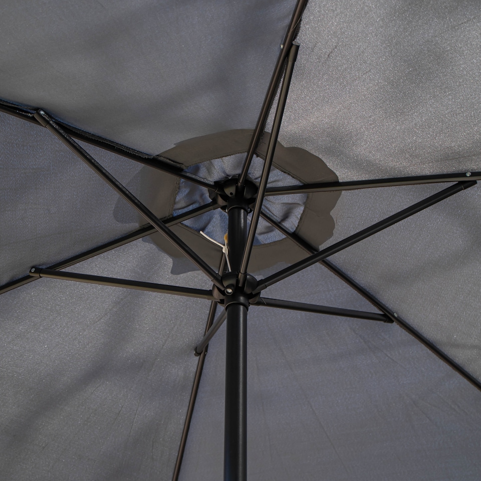 image 1 of Samuel Alexander 2.7m Havana Garden Patio Parasol with Crank Handle in Grey | Grey | Grey