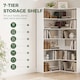 image 4 of HOMCOM 7 Tiers Corner Bookshelf, L-Shaped