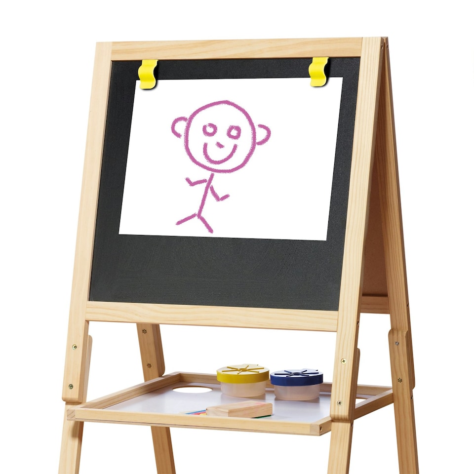 image 1 of 2 in 1 Wooden Easel