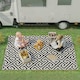 image 6 of Outsunny Reversible Outdoor Rug Plastic Straw RV Camping Mat for Garden Deck Picnic Grey | Light Grey