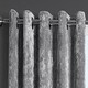 image 6 of Crushed Velvet Fully Lined Eyelet Curtains - Silver - 117x137cm