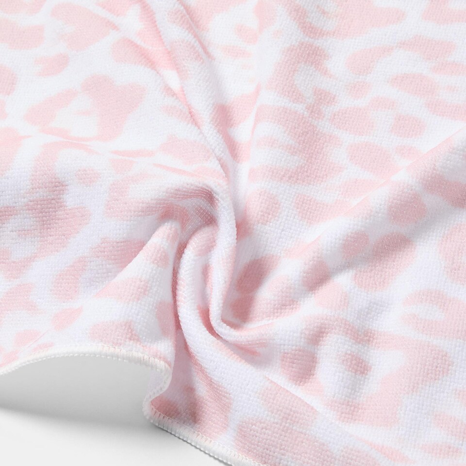 image 1 of OHS Leopard Beach Towel with Bag Quick Dry Absorbent Travel Spa