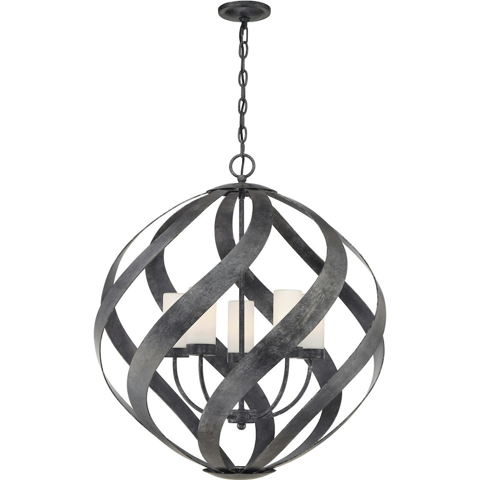 image 1 of Quoizel Blacksmith Spherical Pendant Ceiling Light Old Black, IP44