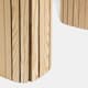 image 5 of OHS Ribbed Curved Home Furniture Living Room Decor Coffee Table Brown | Light Wood