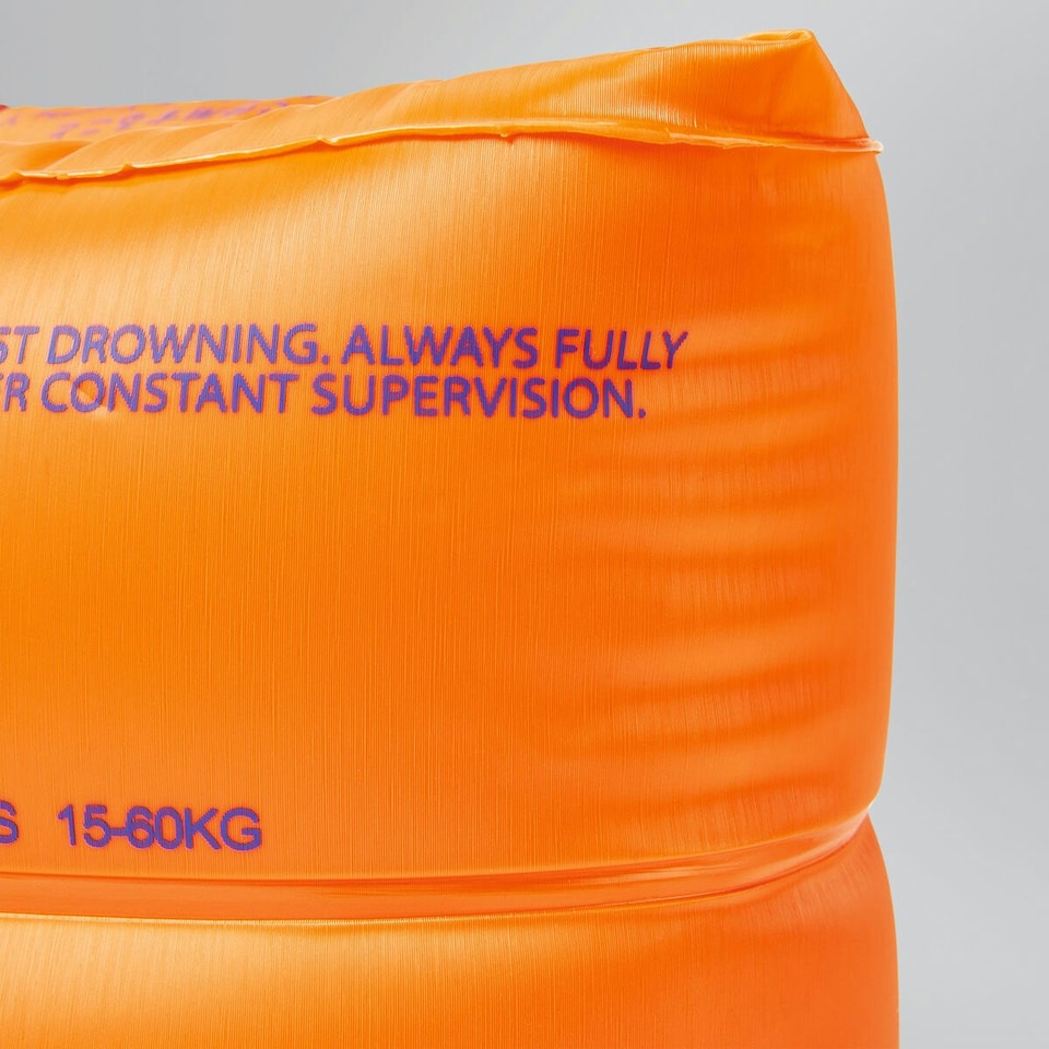 image 1 of Speedo Childrens/Kids Rollup Swimming Armbands - Bright Orange/Blue - One Size