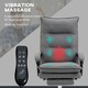 image 3 of Vinsetto Microfibre Vibration Massage Office Chair with Footrest, Heat, Grey