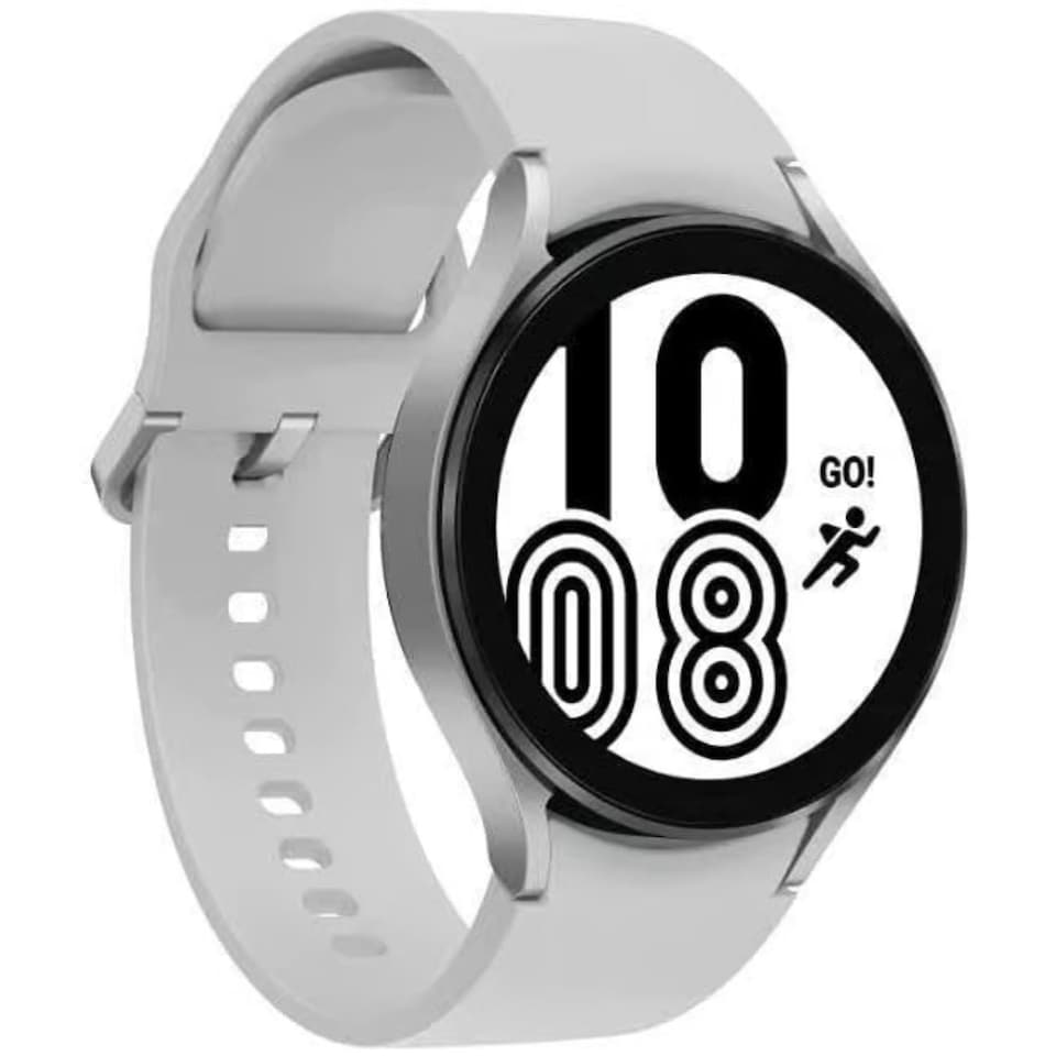 image 1 of Samsung Galaxy Watch4 44mm Silver Smartwatch - Bluetooth, GPS, Wear OS