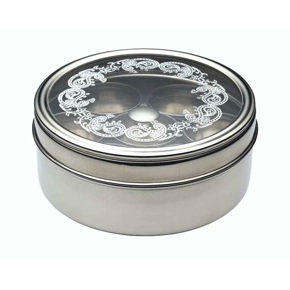 image 1 of KitchenCraft Spice Box Silver Stainless Steel | Silver