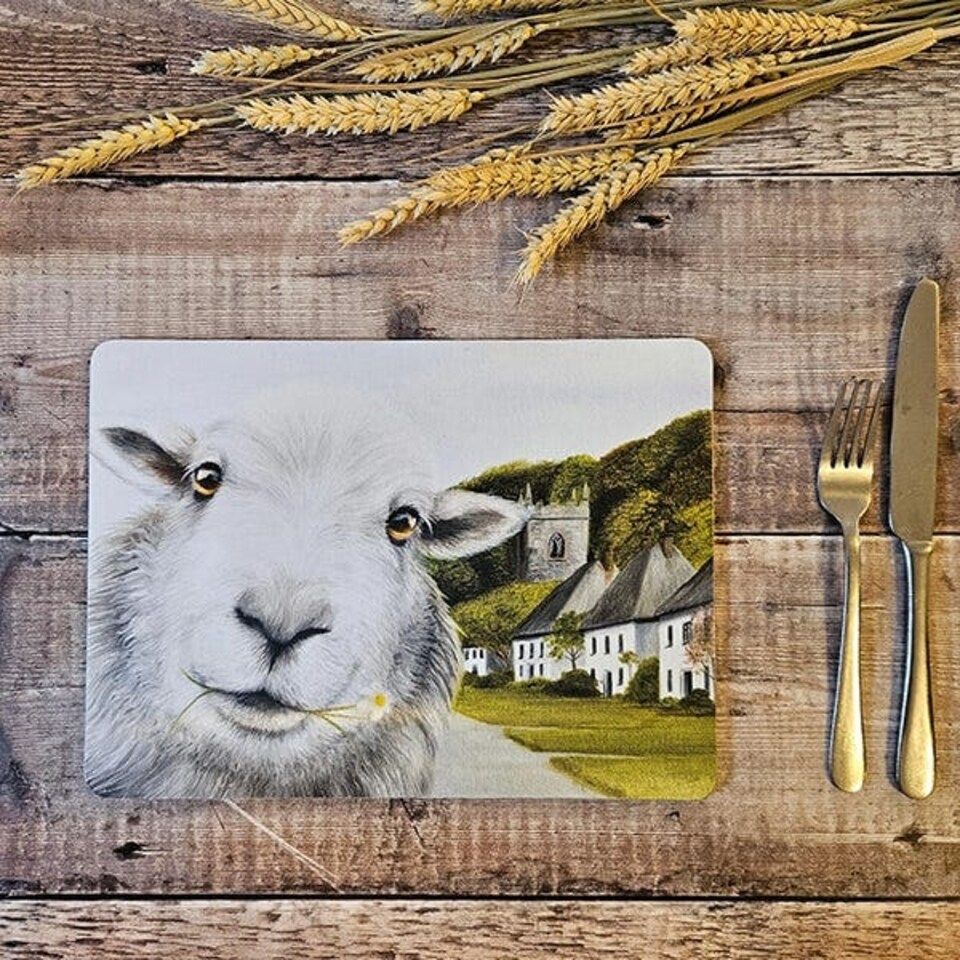 Lucy's Farm Sheep at Milton Abbas Melamine Placemat