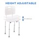 image 4 of HOMCOM Bath Chair Shower Stool Safety Seat Bathroom Adjustable Positions Elderly Aids