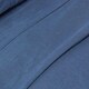 image 4 of Homescapes Navy Blue Linen Flat Sheet, King Blue | King