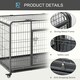 image 4 of PawHut 81x125cm Metal Dog Cage Kennel w/ Locking Door & Wheels Extra Large Pets