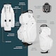 image 2 of Big Rig S-Class Golf Bag - White
