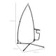 image 5 of Outsunny Hammock Chair Stand Only Construction Heavy Duty Metal C-Stand for Hanging Hammock Chair Porch Swing Indoor or Outdoor Use | Black | Black