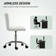 image 4 of HOMCOM Modern Vanity Computer Desk Chair with Rolling Wheels, White White