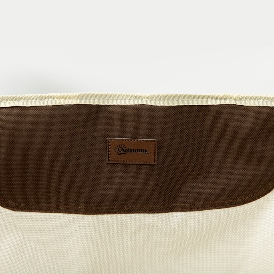 image 1 of Outsunny Camping Chair, Lightweight Folding Chair with Carrying Bag and Storage Pocket, Perfect for Festivals, Fishing, Beach and Hiking, White