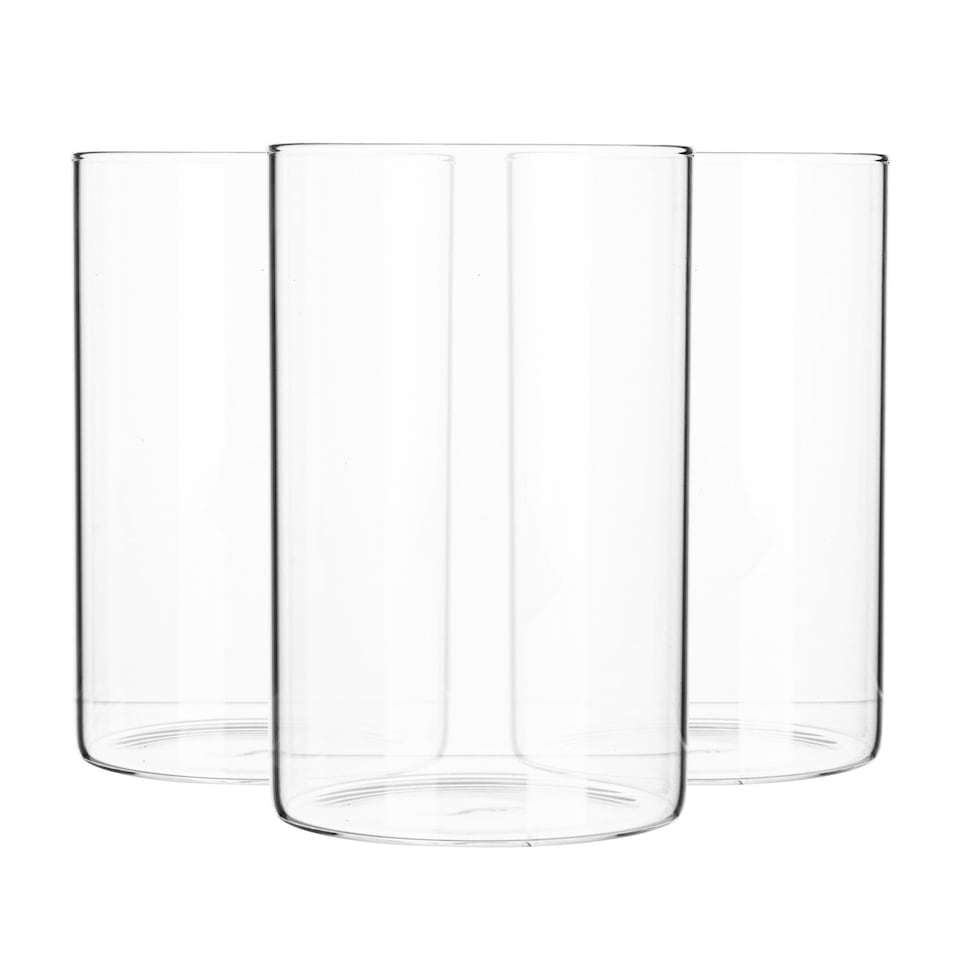 image 1 of Argon Tableware Glass Storage Jars - No Lid - 1 Litre - Kitchen Utensils Pot Bathroom Storage Open Container Glass Jar - Set of 6