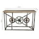 image 4 of Ells Industrial Console Table with Wheels Black