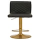 image 2 of Interiors by Premier Baina Black And Gold Bar Stool With Round Base
