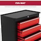 image 4 of HOMCOM Steel 5-Drawer Tool Storage Cabinet Lockable with Wheels Handle 2 Keys Garage Equipment Trolley Home Work DIY Workshop Chest Red | Red | Black | 1