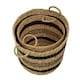 image 3 of Interiors By Premier Set of 2 Seagrass Baskets with Black Stripes, Striped Storage Baskets, Distinctive Decorative Baskets Multi