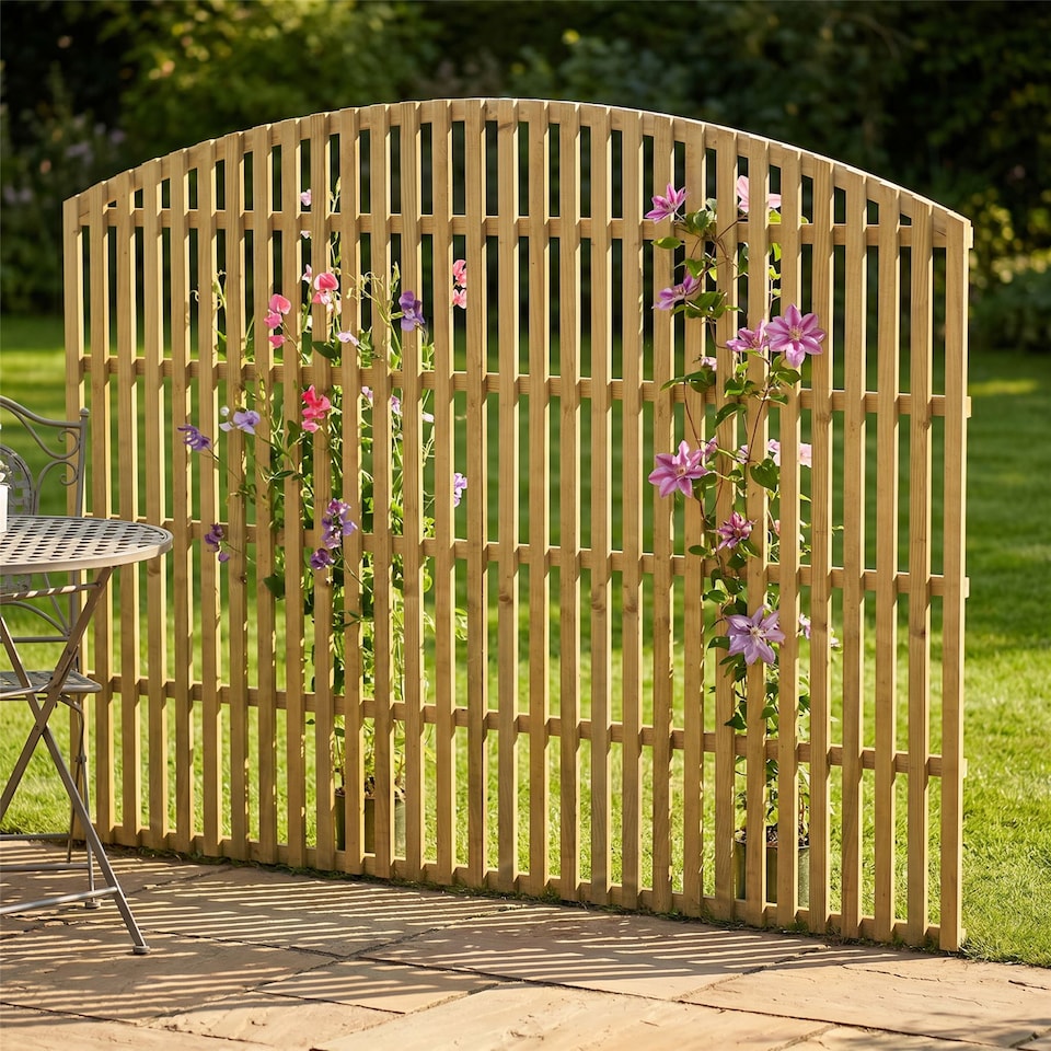 image 1 of Premier Florence Wooden  W:6ft x H:3ft Trellis Fence Panel Topper Screen (Pack of 4)