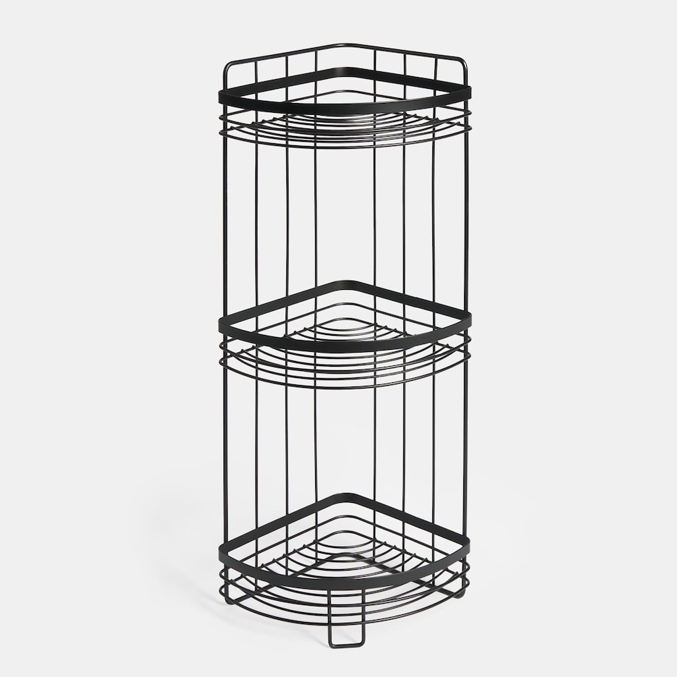 image 1 of OHS 3 Tier Shower Caddy Freestanding Bathroom Corner Shelf Organiser